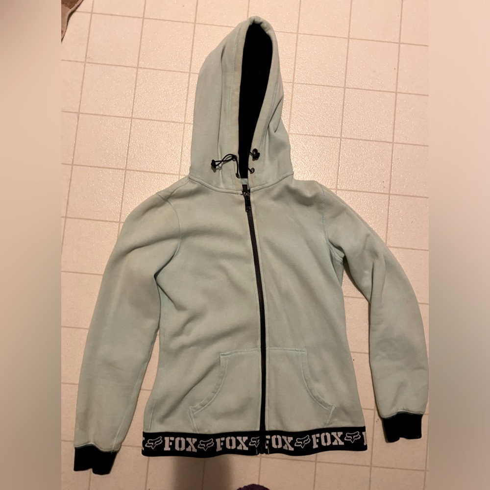 Baby blue small fox hoody